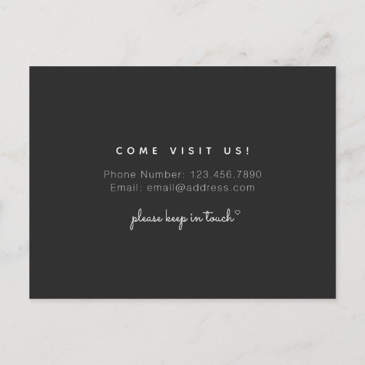 Adressänderung Wir haben Niedliche einfache Postka Postkarte (Rückseite)