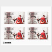 Adressaufkleber Land Holzschlüssel für mein H Rechteckiger Aufkleber (Blatt)