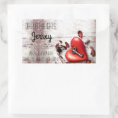 Adressaufkleber Land Holzschlüssel für mein H Rechteckiger Aufkleber (Tasche)