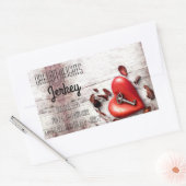 Adressaufkleber Land Holzschlüssel für mein H Rechteckiger Aufkleber (Umschlag)