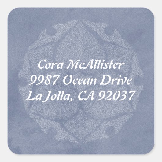 Adressaufkleber Quadratischer Aufkleber (Vorderseite)