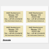 Adressaufkleber vorlage rechteckiger aufkleber (Blatt)