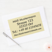 Adressaufkleber vorlage rechteckiger aufkleber (Umschlag)