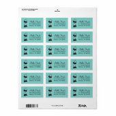 Adressbezeichnungen für Werbezwecke - blau Adressaufkleber (Vorne)