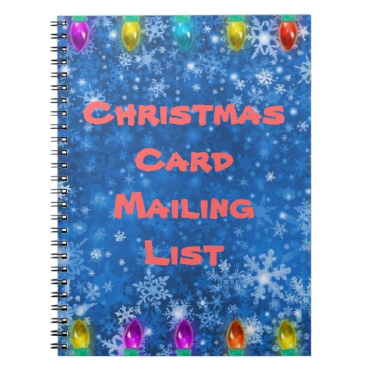 Adressbuch der Weihnachtskarte Notizblock (Vorderseite)