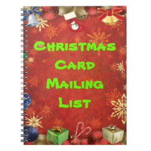 Adressbuch der Weihnachtskarte Notizblock