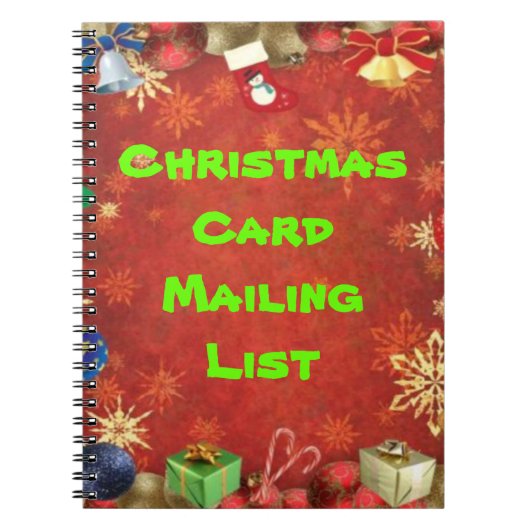 Adressbuch der Weihnachtskarte Notizblock (Vorderseite)