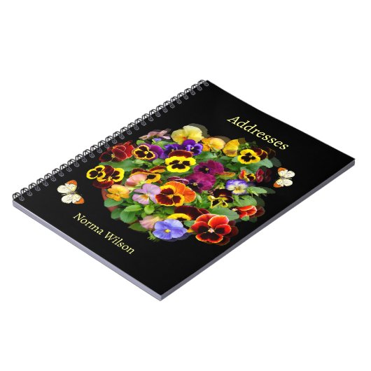 Adressbuch von Pansy und Buterfly Notizblock (Linke Seite)