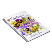 Adressbuch von Pansy und Butterfly Notizblock (Rechte Seite)