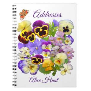 Adressbuch von Pansy und Butterfly Notizblock
