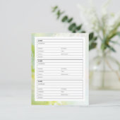 Adressbuchseite von Soft Daisises (Stehend Vorderseite)
