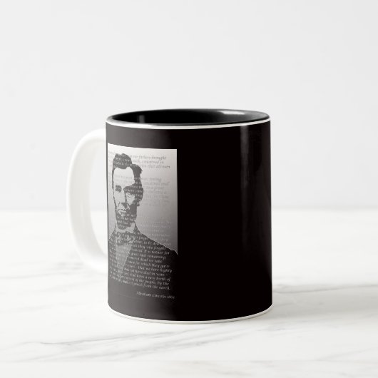 Adresse Abraham Lincolns Gettysburg Zweifarbige Tasse (Vorderseite Links)