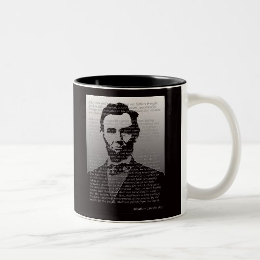 Adresse Abraham Lincolns Gettysburg Zweifarbige Tasse (Rechts)