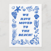 ADRESSE Blue Seashells Beach Postkarte (Vorderseite)