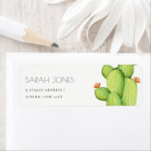 ADRESSE DER GRÜNEN WATERCOLOR DESERT CACTUS BLUME (Insitu)