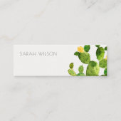 ADRESSE DER GRÜNEN WATERCOLOR DESERT CACTUS BLUME MINI VISITENKARTE (Vorderseite)