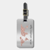 Adresse der Weltkarte Gepäckanhänger (Vorderseite vertikal)