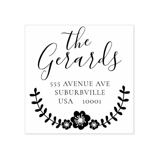 Adresse der Zirkelkronenfamilie für benutzerdefini Gummistempel (Prägung)