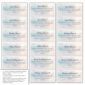 Adresse des Beach Gast Aufkleber (Vorderseite)