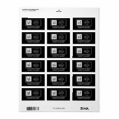 Adresse des Unternehmens mit dem Logo für das benu Adressaufkleber (Vorne)