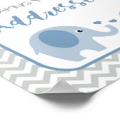 Adresse eines Envelope Baby Duwer Schild Blue Elep (Ecke)