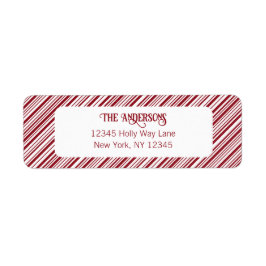 Adresse in Rot und Weiß