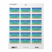 Adresse Sand, See und Seagulas Adressaufkleber (Vorne)