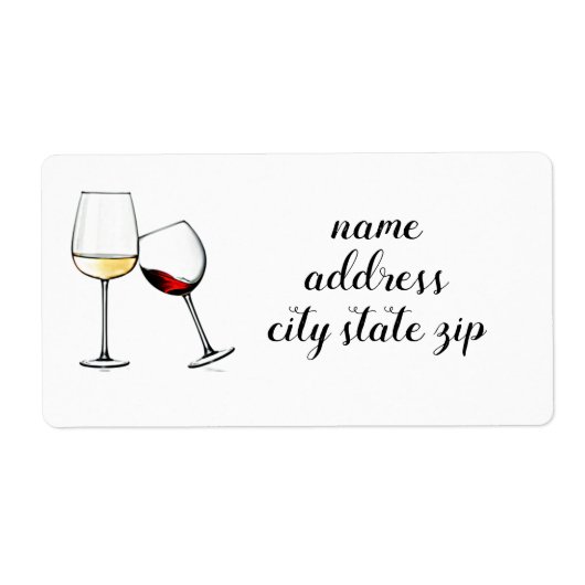 ADRESSE "TOASTING WEINGLASSEN" (Vorne)