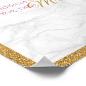 Adresse und Umschlag Marmor- und Golddusche Poster (Ecke)