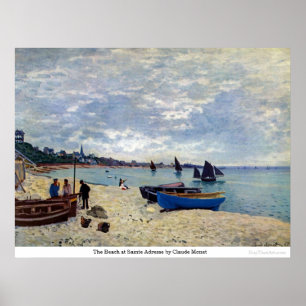Adresse von Claude Monet: Strand von Sainte Poster