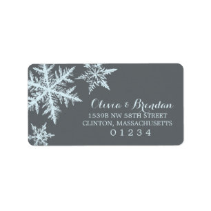 Adresse Winter-Frost-Schneeflocke- Adressaufkleber