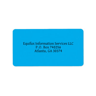 Adressen der Kreditbüros Adressaufkleber