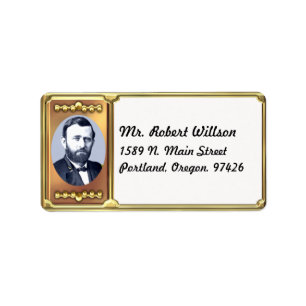Adressen-Etikett Ulysses S. Grant Adressaufkleber