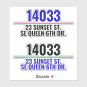 Adressen-Postfachnummern Aufkleber (Blatt)