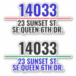 Adressen-Postfachnummern Aufkleber