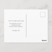 Adressenänderung | Ankündigung Postkarte (Rückseite)