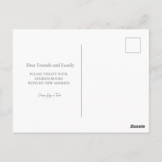 Adressenänderung | Ankündigung Postkarte (Rückseite)
