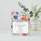 Adressenänderung Blumenpostkarte Ankündigungspostkarte (Stehend Vorderseite)