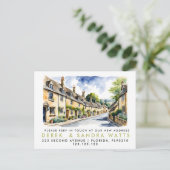 Adressenänderung,d umgeschobene Ankündigungskosten Ankündigungspostkarte (Stehend Vorderseite)