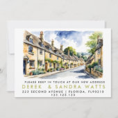 Adressenänderung,d umgeschobene Ankündigungskosten Einladung (Vorderseite)