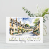 Adressenänderung,d umgeschobene Ankündigungskosten Einladung (Stehend Vorderseite)