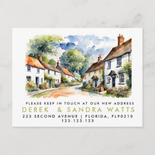 Adressenänderung,d verschoben Ankündigung Dorf