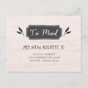 Adressenänderung des Bauernhaus- Ankündigungspostkarte