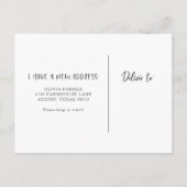 Adressenänderung des Bauernhaus-| Ankündigungspostkarte (Rückseite)