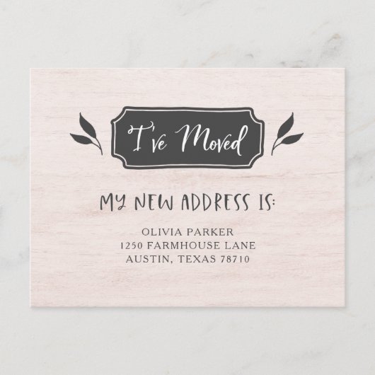 Adressenänderung des Bauernhaus-| Ankündigungspostkarte (Vorderseite)