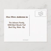 Adressenänderung des Waldwegs Ankündigungspostkarte (Rückseite)