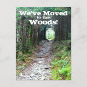 Adressenänderung des Waldwegs Ankündigungspostkarte (Vorderseite)
