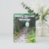 Adressenänderung des Waldwegs Ankündigungspostkarte (Stehend Vorderseite)
