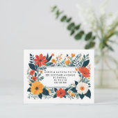 Adressenänderung, die wir botanisch gelb verschobe ankündigungspostkarte (Stehend Vorderseite)