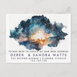 Adressenänderung, die wir den Ankündigungsstar ver Ankündigungspostkarte